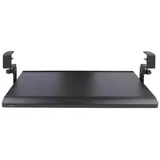 Startech Under-Desk Keyboard Tray Clamp-on Keyboard Holder Supports up to 12kg (26.5lb) Sliding Keyboard and Mouse Drawer with C-Clamps