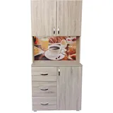 Hti-Living Küchenschrank Sonoma Bistro 80 x 180 x 40 cm BEIGE