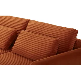 Sofa.de Schlafsofa mit Bettkasten Palermo ¦ orange ¦ Maße (cm): B: 228 H: 94 T: 113.0