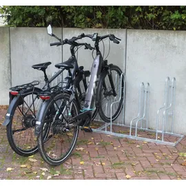 Trutzholm Fahrradständer für 6 Fahrräder höhenversetzt 210 x 75,5 cm Stahl feuerverzinkt grau