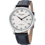 EICHMÜLLER Herrenuhr Edelstahl 42 mm (altweiss-schwarz)