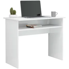 vidaXL Schreibtisch Hochglanz-Weiß 90x50x74 cm Holzwerkstoff