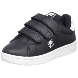 Fila Crosscourt 2 NT Velcro Kids Sneaker, Black-White, 31 EU