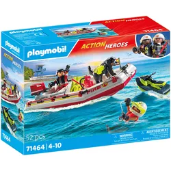 PLAYMOBIL 71464 ACTION HEROES Feuerwehrboot mit Aqua Scooter