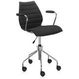Kartell Maui Soft Bürostuhl mit Armlehnen - Silber