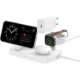 4smarts Qi2 Ladestation Trident mit Charger für Apple Watch, weiß