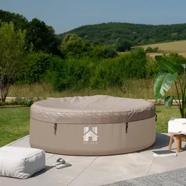Home Deluxe Splash Ø 208 x 65 cm Beige inkl. Kissen, Getränkehalter und Sonnendach