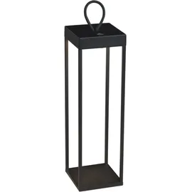 Konstsmide Laterne Aluminium 50 cm x 15 cm x 15 cm inkl. Akku schwarz
