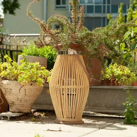 H & S Collection Laterne Kmtp Boho Bambus Beige