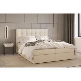 moeblo Möblo Boxspringbett, Beige, Holz, Rechteckig, 180x200 cm, Schlafzimmer, Betten, Boxspringbetten