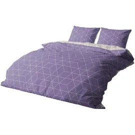 Traumschlaf Bettwäsche West Lila 240 x 220 cm + 2 x 80 x 80 cm