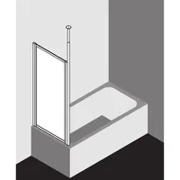 Kermi Vario 2000 Seitenwand V2TWD080141UK 71,4-74,6x140cm, silber mattglanz, ESG Opaco