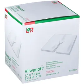 Lohmann & Rauscher Vliwasoft Schlitzkompressen 7,5x7,5 cm steril 4l.