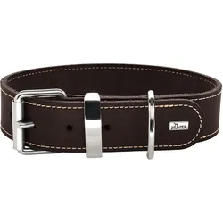 Hunter Hunde Halsband Aalborg Special dunkelbraun SoftvollrindlederGröße: 45