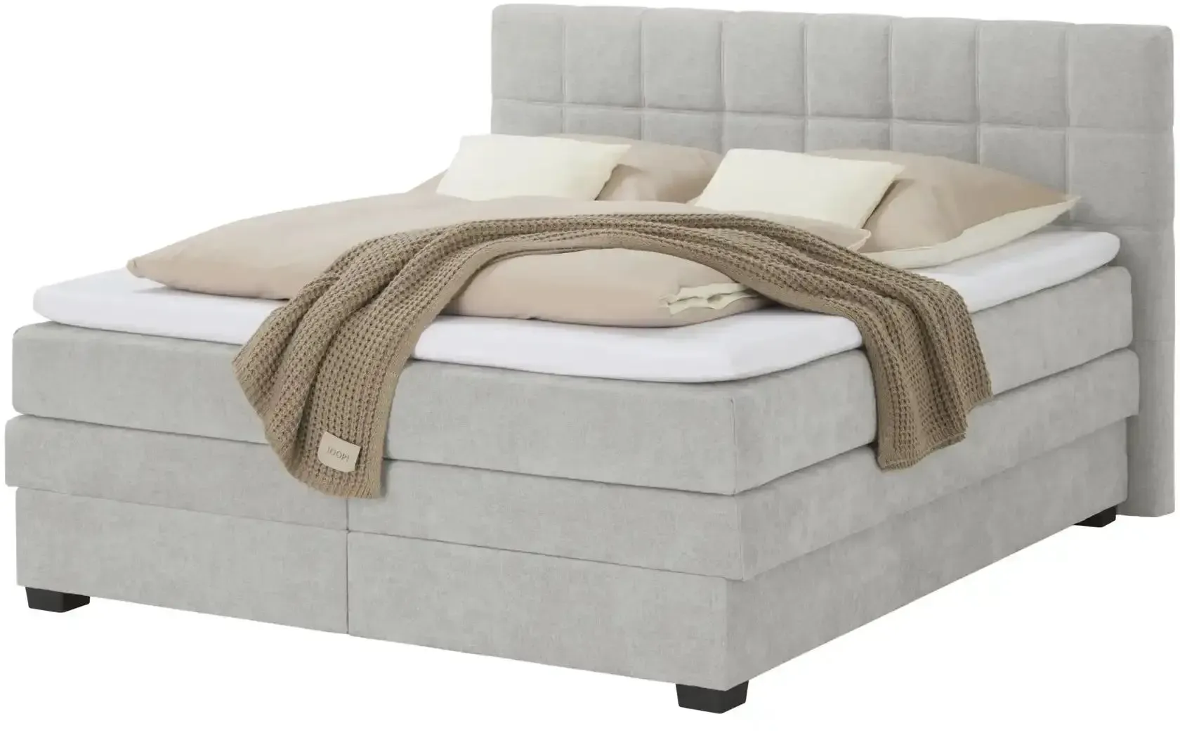 vanDoorn Boxspringbett mit Bettkasten   ¦ silber ¦ Maße (cm): B: 214 H: 119
