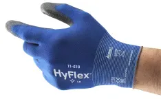 Ansell HyFlex® 11-618 Handschuh, PSA Kategorie 2, blau-Schwarz 11618060 , 1 Paar, Größe 6