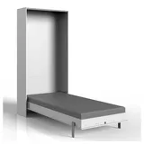 Lomadox Schrankbett Weiß 90x200 Cm Vertikal Jugendbett Gästebett Klappbett Joksi-43, B/h/t 102/213/43 Cm