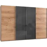 WIMEX Schwebetürenschrank Level by fresh to go 350 x 216 x 0 cm Grau