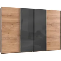 WIMEX Schwebetürenschrank Level by fresh to go 350 x 216 x 0 cm Grau