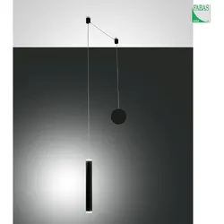 Fabas Luce LED Pendelleuchte PRADO, 1x6,5W, 3000K, IP20, schwarz FAB-3685-41-101