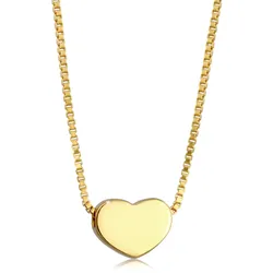 Kette mit Anhänger ELLI "Anhänger Herz Schlicht Liebe Venezianer 925 Silber" Gr. 45, gold, Halsketten, Damen, 45, Silber 925 (Sterlingsilber), L: 45cm