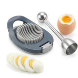 Eierschneider Eierköpfer Set, Edelstahl Eieröffner für Gekochte Eier