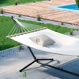 Oskar OK-Living Hängematte, Weiß, 190 x 120 cm Metallgestell