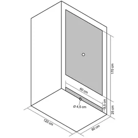 Schulte Korsika Komplettdusche 80 x 120 cm schwarz EP5811236850