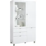 hom'in Vitrine POOLE 110 x 191 x 41,4 cm Weiß