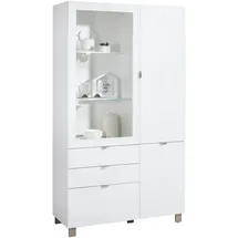 hom'in Vitrine POOLE 110 x 191 x 41,4 cm Weiß
