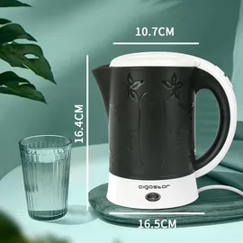Aigostar Cooltravel 30JQL Kompakter Reisewasserkocher 0,6L - Schwarz - Schwarz