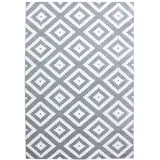 Teppich Kurzflor Geometrisch Modern Waschbar Strapazierfähig Esszimmer Flur OEKO-TEX Grau 160x230 cm Gekettelt – INN von Kadima Design