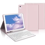 IVEOPPE Tastatur iPad 9. Generation, iPad 10.2" Tastatur mit Hülle (iPad 9./8./7. Generation), Magnetisch Abnehmbarer mit QWERTZ Tastatur für iPad Air 3 und iPad Pro 10.5, Rosa Gold