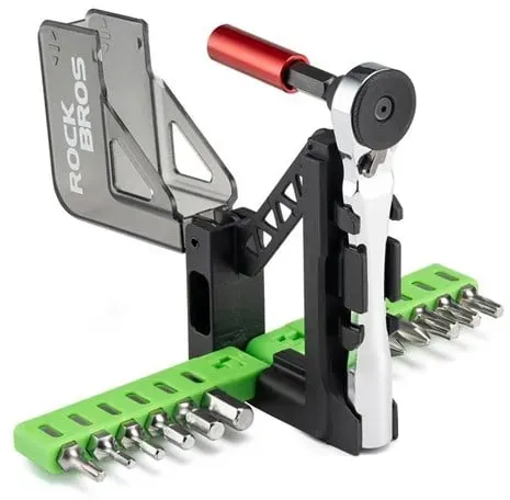 Bike Tool Set with Mini Ratchet and Bits - Translucent Green