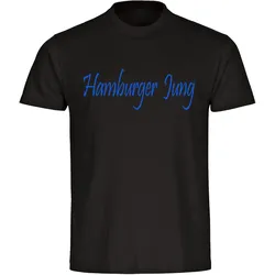 multifanshop Herren T-Shirt - Hamburg - Hamburger Jung - Druck blau - Männer