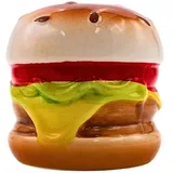 Dekohelden24 Keramik Spardose als Hamburger - Cheeseburger - Burgerspardose - Saving-Box, Größe L/B/H: ca. 10 x 10 x 10 cm