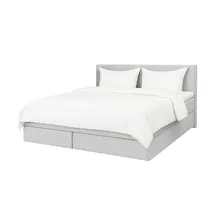 Möbel Kraft Boxspringbett 160 x 200 cm Hellgrau