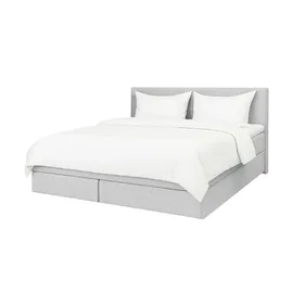 Möbel Kraft Boxspringbett 160 x 200 cm Hellgrau