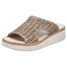 Rieker Extra Weit Pantolette beige, Größe 42