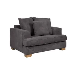Soho Sessel Franka Flachgewebe 136 x 87 x 103 cm Grau mit Kissen