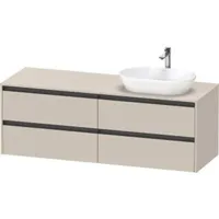 Duravit Ketho.2 Waschtischunterbau, wandhängend 1600 x 550mm, Beckenausschnitt rechts,