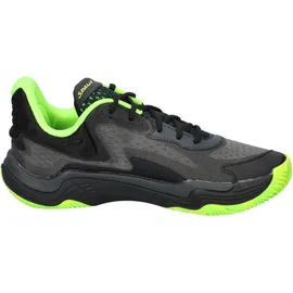 Under Armour Unisex Basketballschuhe Spawn 7 3028461-004 42.5 - Black/HYPER GREEN/Metallic Black - 42.5