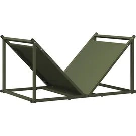 vidaXL Kaminholzregal Kaltgewalzter Stahl 70 x 43 x 34,5 cm Olivgrün