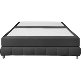 Home Affaire Boxspringbett HOME AFFAIRE "Salo", grau (anthrazit), B:206cm L:206cm, Komplettbetten, Boxspringbett, Ohne Kopfteil, inkl. Topper, auch in Überlänge 220 cm
