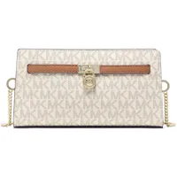 Michael Kors Hamilton Moderne Umhängetasche Kunstleder Beige/Weiß