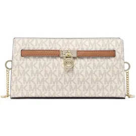 Michael Kors Hamilton Moderne Umhängetasche Kunstleder Beige/Weiß