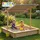 SPIELWERK Holzsandkasten Fritzi mit Dach braun/khaki