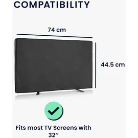 kwmobile 32" TV Outdoor TV Abdeckung Schwarz