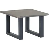 vidaXL Couchtisch Lebendige Kanten Grau 60x60x40cm Massivholz Akazie