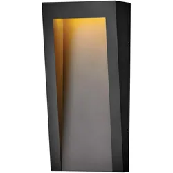 Konische LED-Wandlaterne - Strukturiertes Schwarz, wetterbeständiges Verbundmaterial
